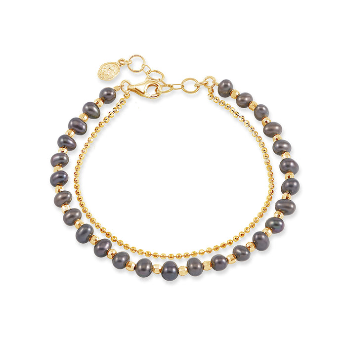 Dower & Hall Peacock Freshwater Timeless Pearl Bracelet