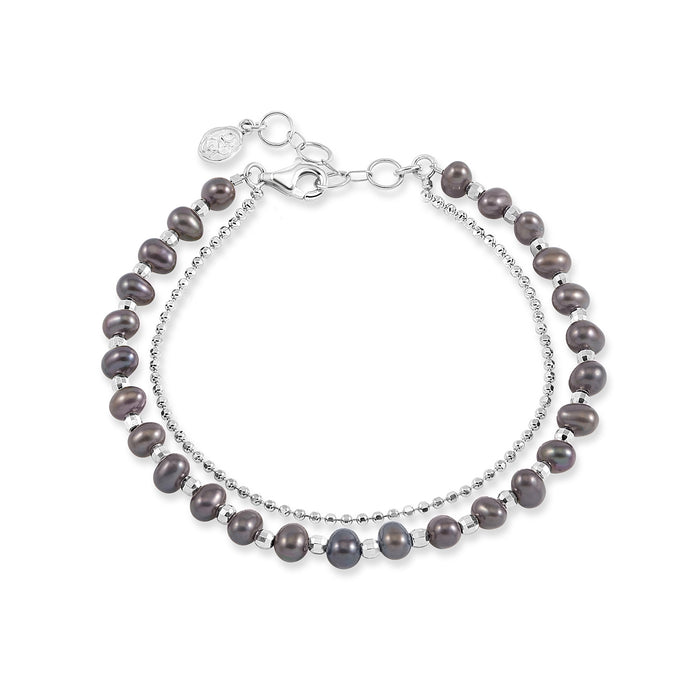 dower & hall Peacock Freshwater Timeless Pearl Bracelet