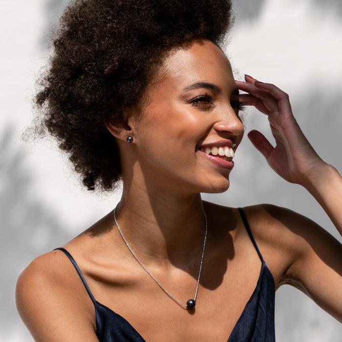 Dower & Hall Timeless 12mm Single Peacock Pearl Pendant