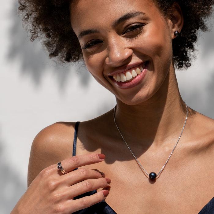 Dower & Hall Timeless 12mm Single Peacock Pearl Pendant