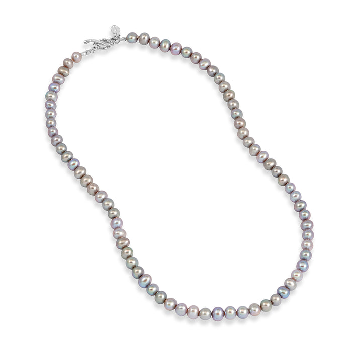 Dower & Hall Timeless Dove Grey Freshwater Pearl Necklace
