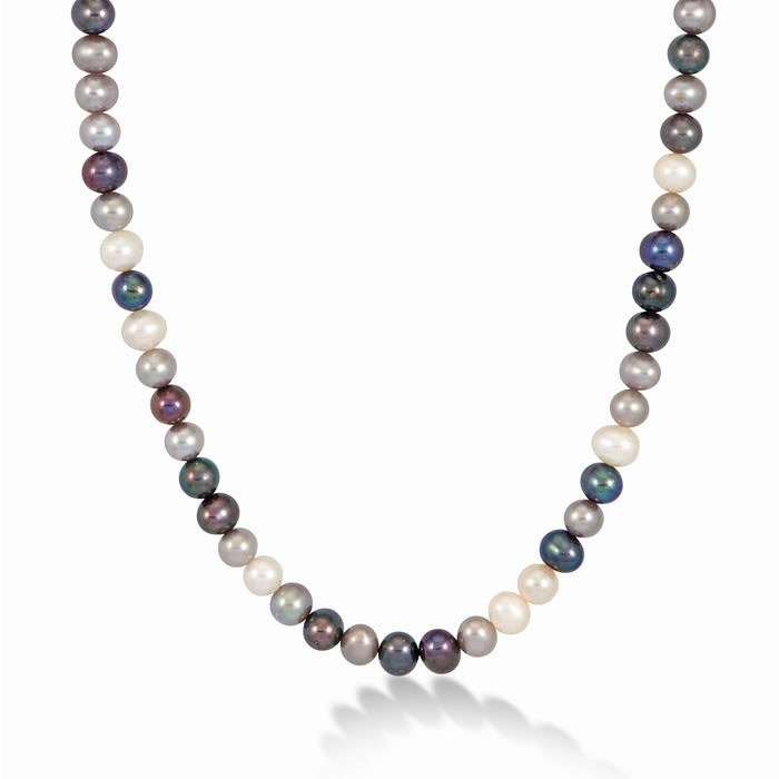 dower & hall Timeless Mixed Freshwater Pearl Necklace