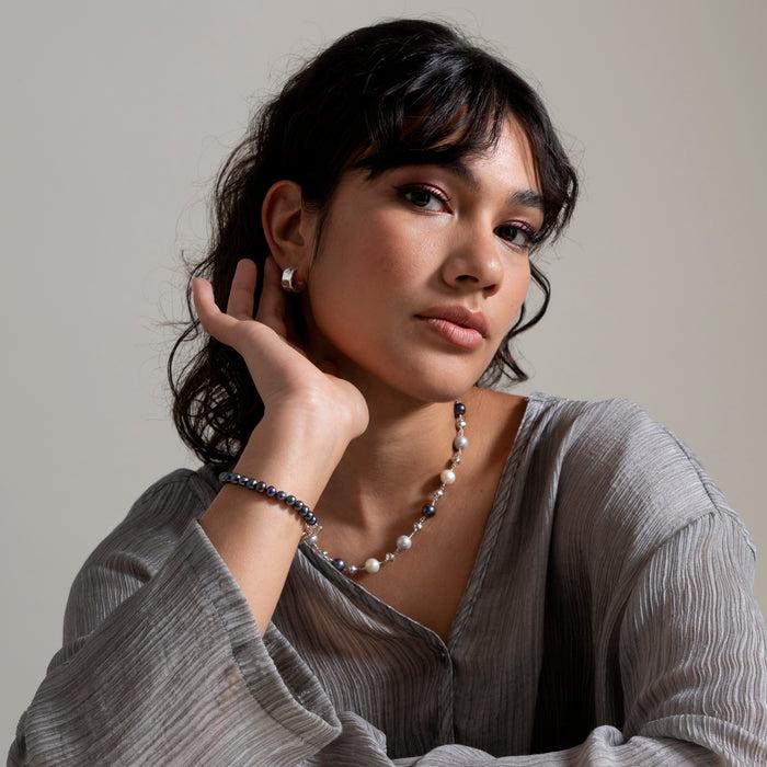 Dower & Hall Timeless Peacock Freshwater Pearl Bracelet