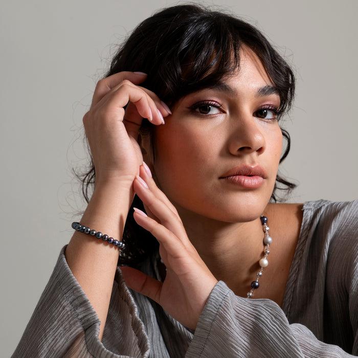 Dower & Hall Timeless Peacock Freshwater Pearl Bracelet