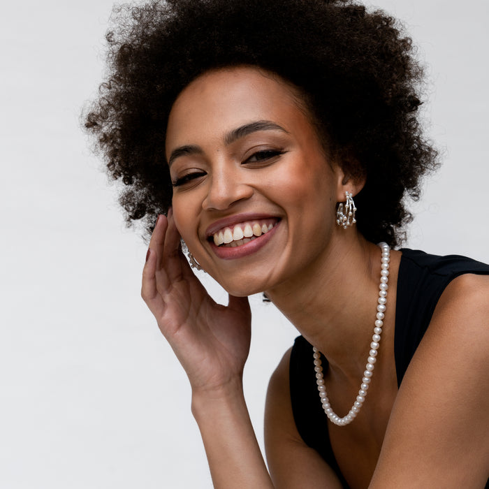 Dower & Hall Timeless White Freshwater Pearl Necklace