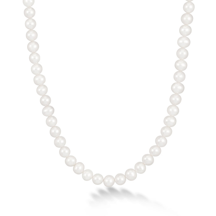 dower & hall Timeless White Freshwater Pearl Necklace