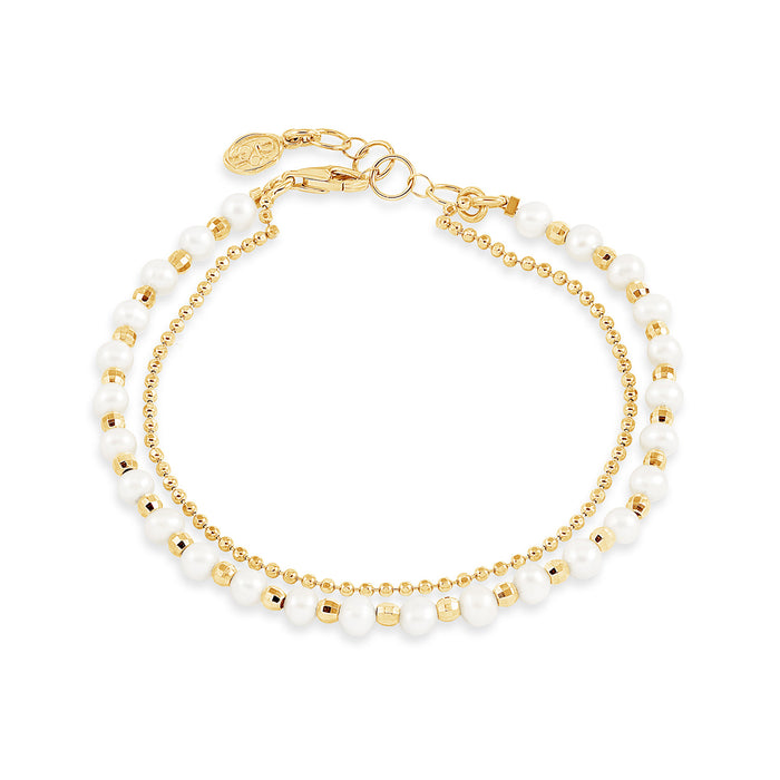 dower & hall White Freshwater Timeless Pearl Bracelet