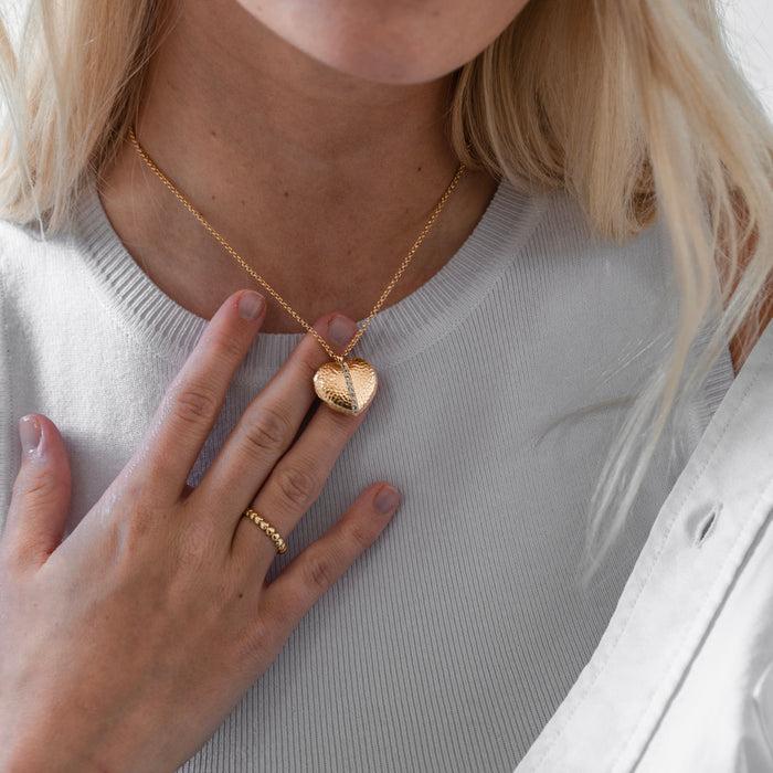 Dower & Hall White Sapphire 23mm Heart Lumiere Locket