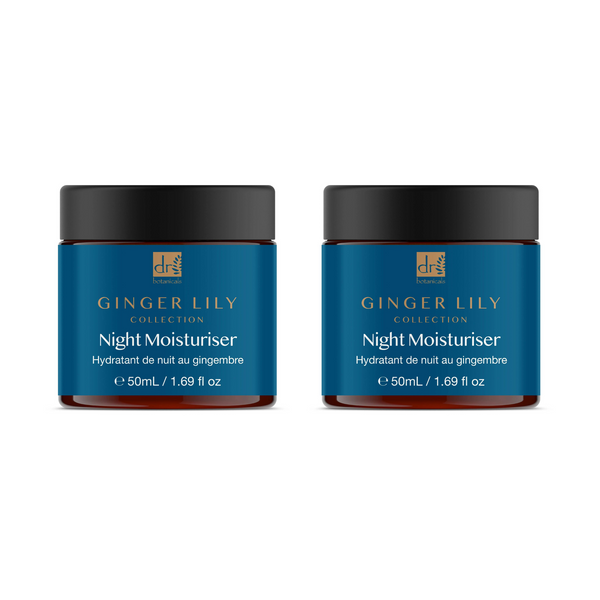 dr denim Dr Botanicals Gingerlily Night Moisturiser 50ml Twin Value Savings Pack