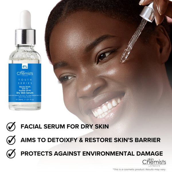 Dr Denim Dry Skin Serum Marulua Oil 4% Q10 1% Rosehip Oil 4% 30ml