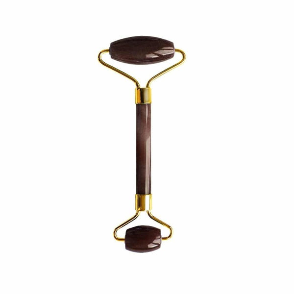 dr denim Tiger Eye Harmony and Balancing Facial Roller (Gold Metal Handle)