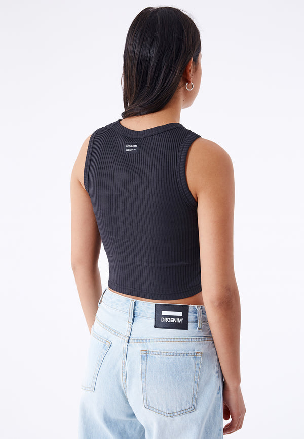 Dr Denim Ainslee Top - Off Black