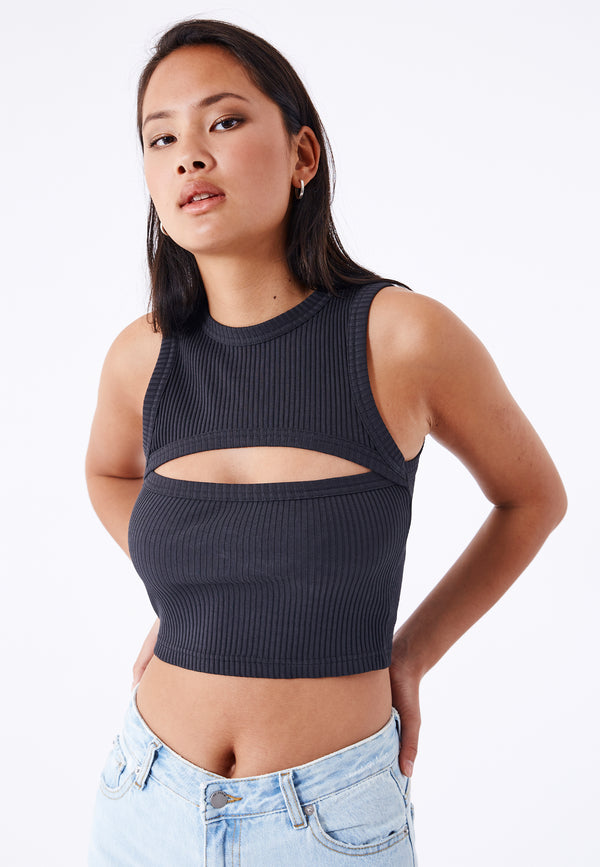 dr denim Ainslee Top - Off Black