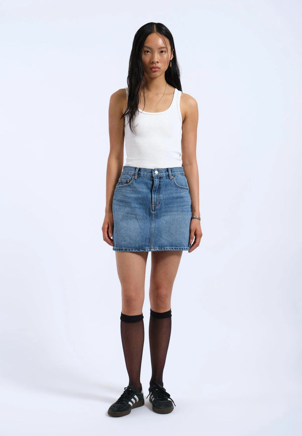 dr denim Arch Skirt - Stream Sky Used