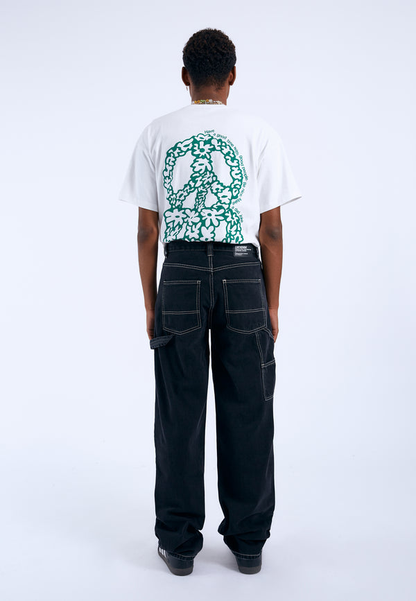 Dr Denim Colt Worker - Black Used Contrast