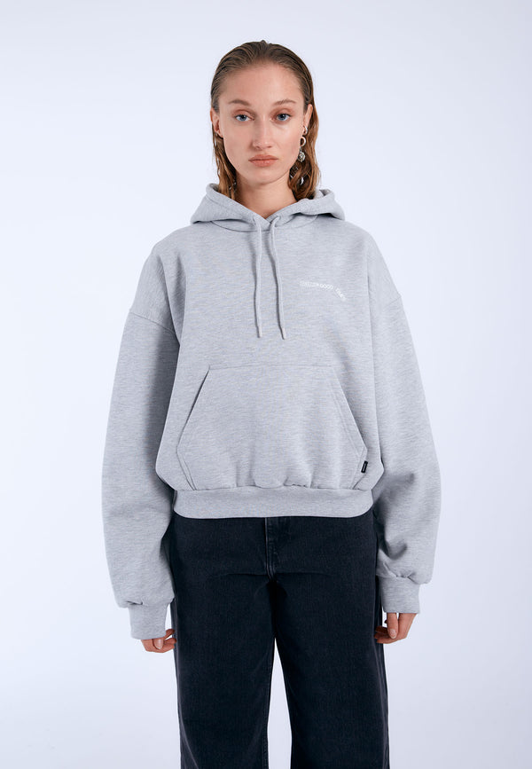 Dr Denim Debbie Hoodie - Grey Melange DD Peace