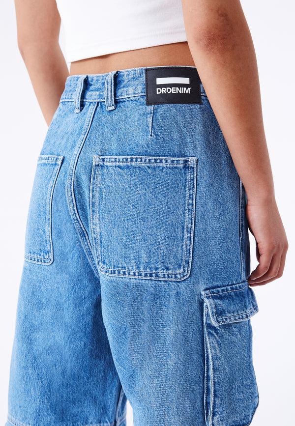 Dr Denim Donna Multi Cargo - Stream Sky Retro