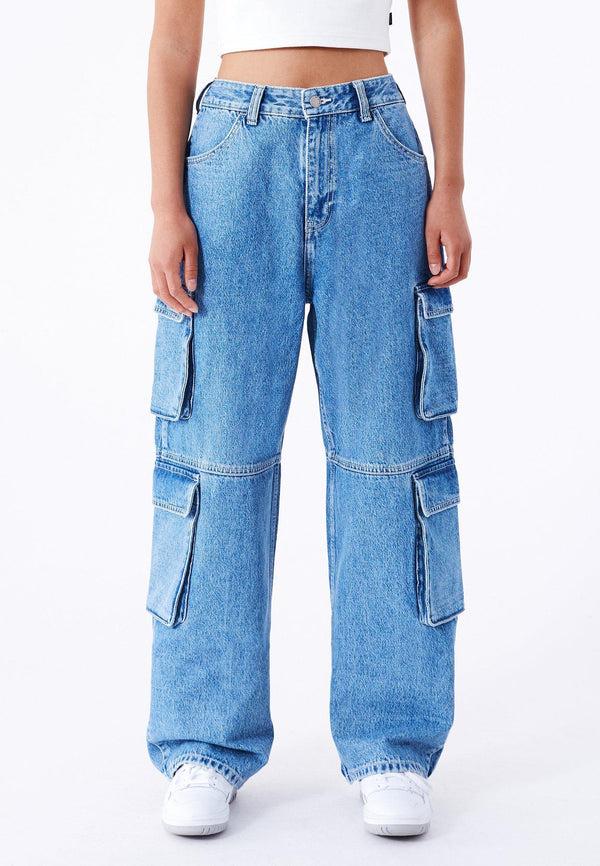 Dr Denim Donna Multi Cargo - Stream Sky Retro