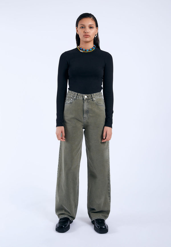 Dr Denim Donna - Washed Olive