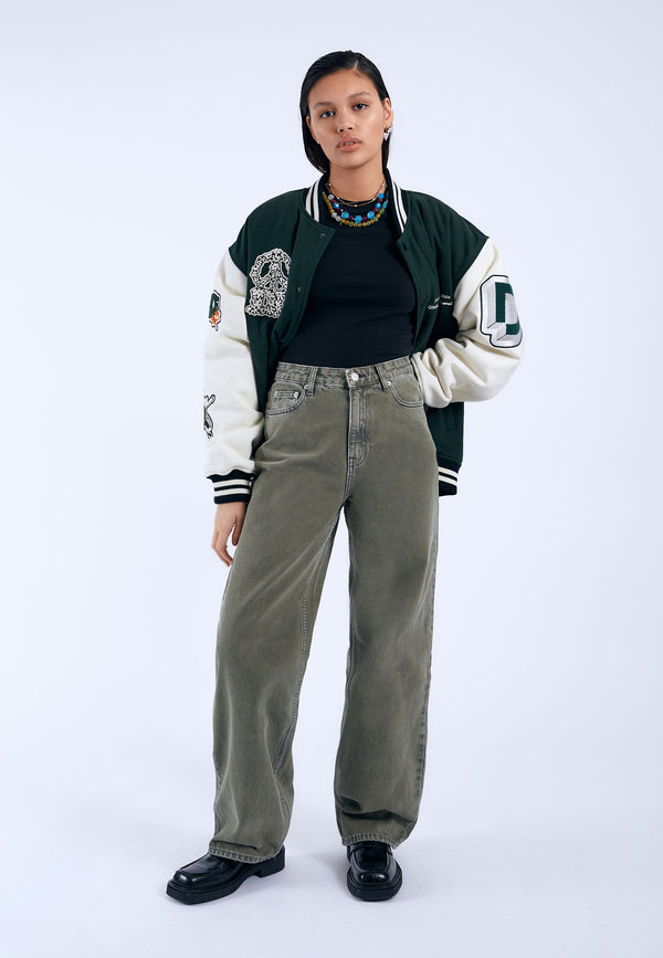 dr denim Donna - Washed Olive