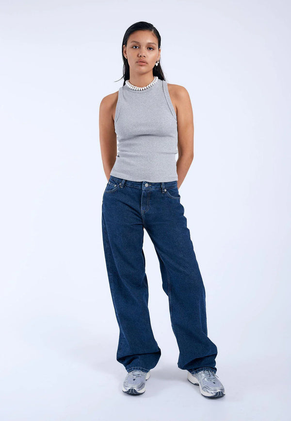 Dr Denim Etta Top - Grey Melange