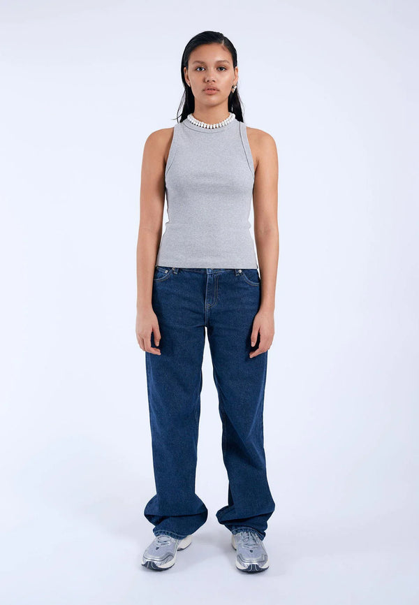 Dr Denim Etta Top - Grey Melange