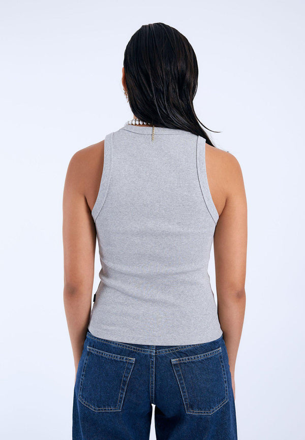 Dr Denim Etta Top - Grey Melange