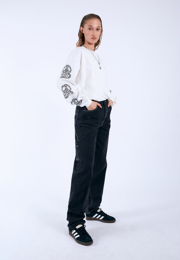 dr denim Faye Worker - Black Used Contrast