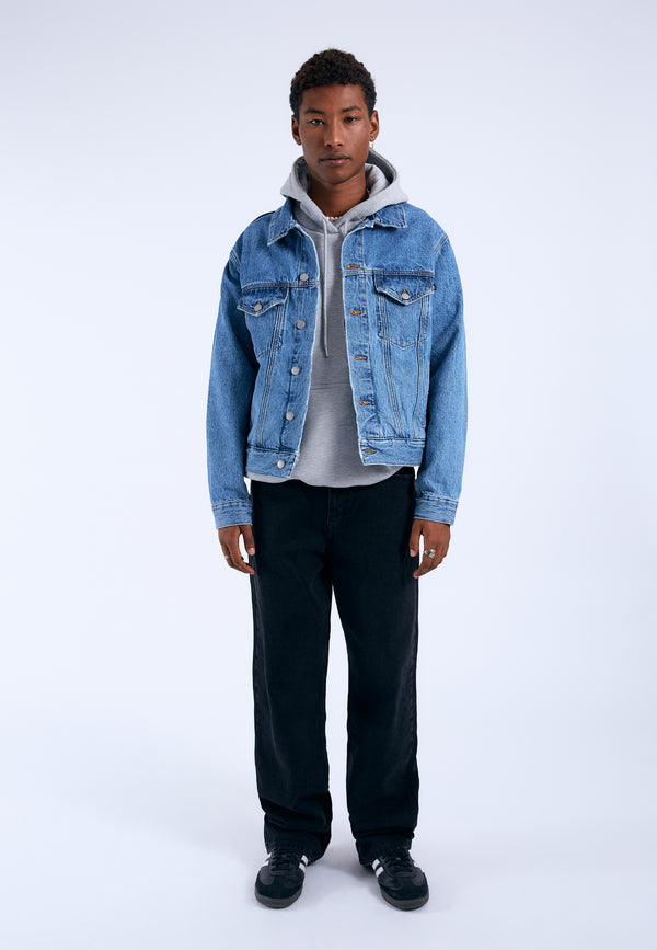 Dr Denim Joey Trucker Jacket - Stream Sky Retro