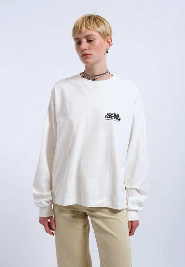 dr denim Lily Long Sleeve - Off White Flower Times