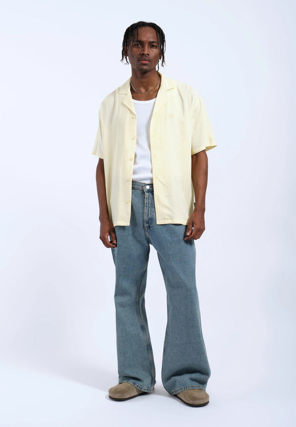 Dr Denim Madi Shirt - Light Yellow Embroidery