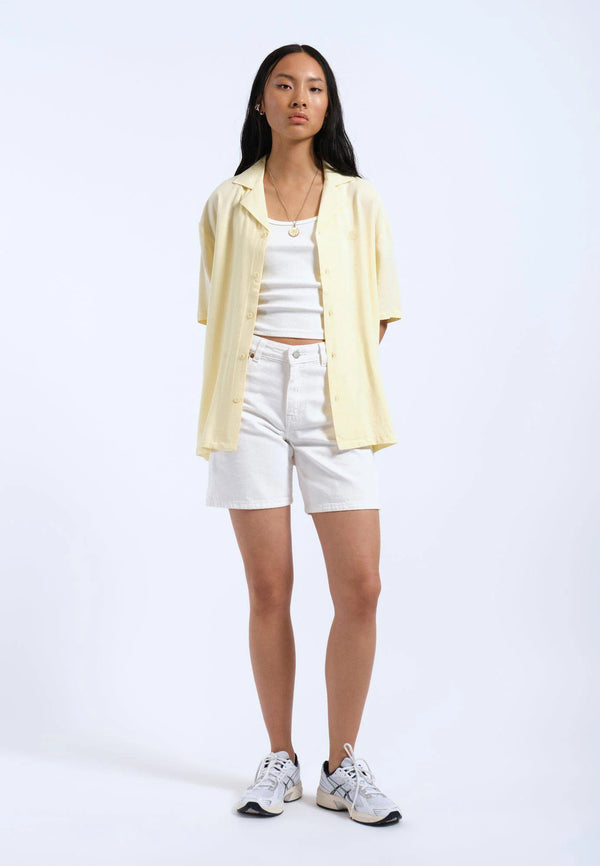 Dr Denim Madi Shirt - Light Yellow Embroidery