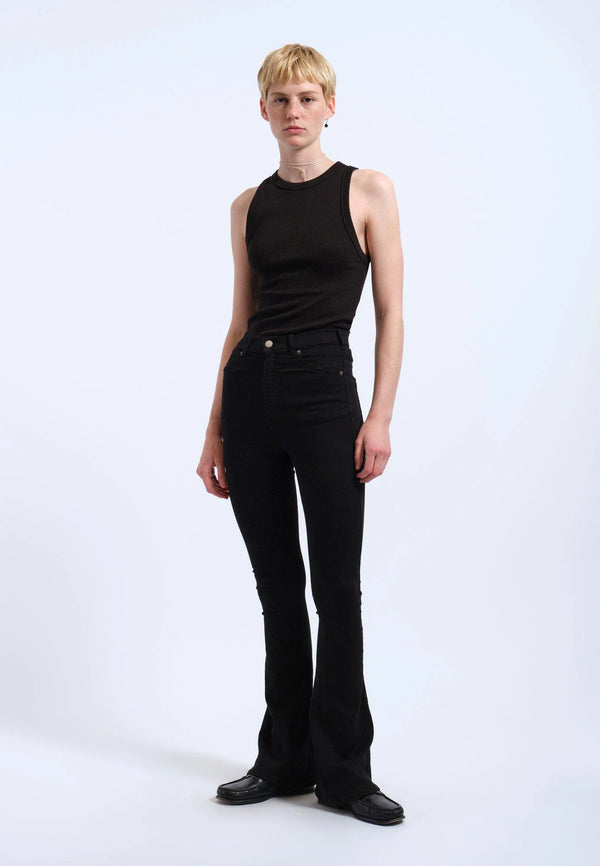 Dr Denim Moxy Flare - Black