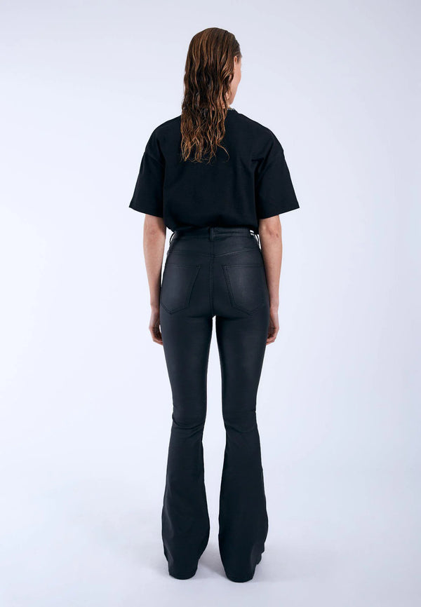 Dr Denim Moxy Flare - Black Metal