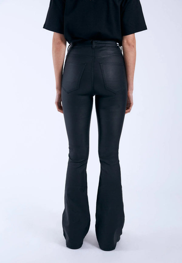 Dr Denim Moxy Flare - Black Metal