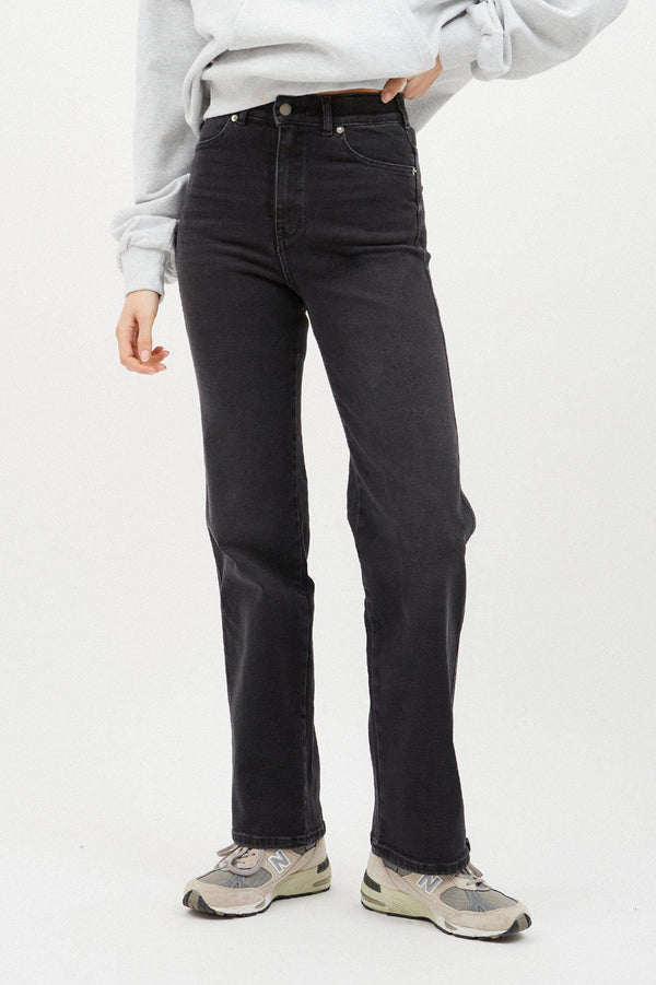 dr denim Moxy Straight - Black Mist