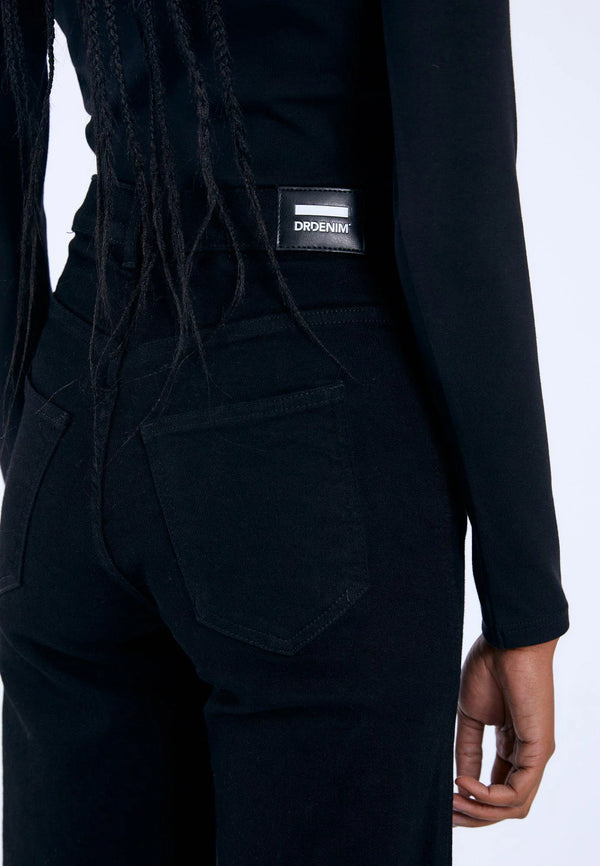 Dr Denim Moxy Straight - Solid Black