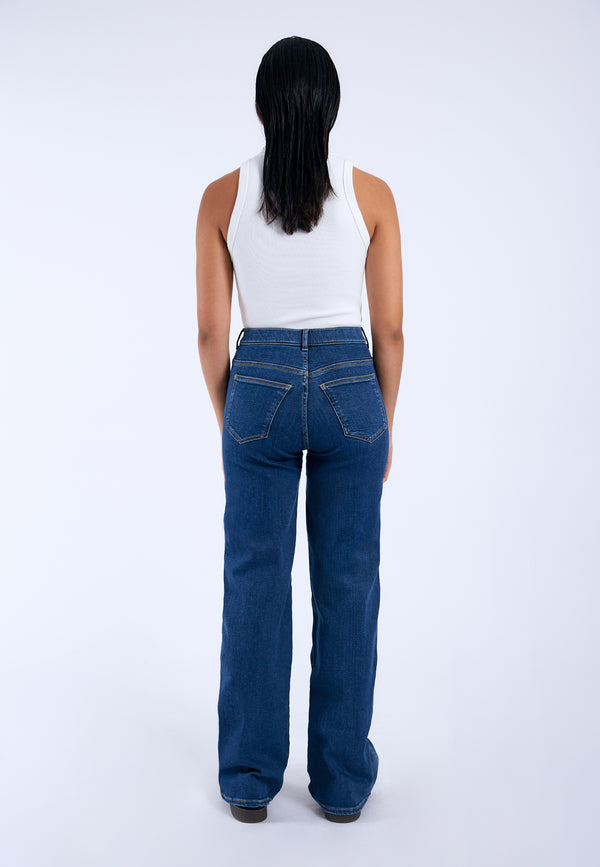 Dr Denim Moxy Straight - Vale Dark Plain