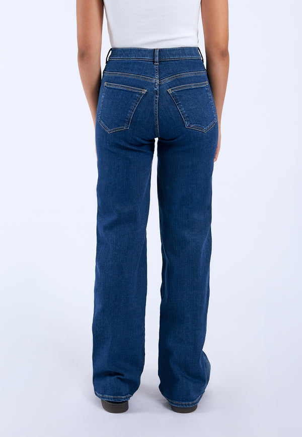 Dr Denim Moxy Straight - Vale Dark Plain
