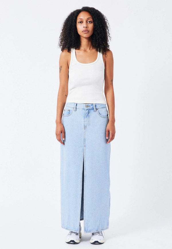 Dr Denim Myra Skirt - Stream Light Retro