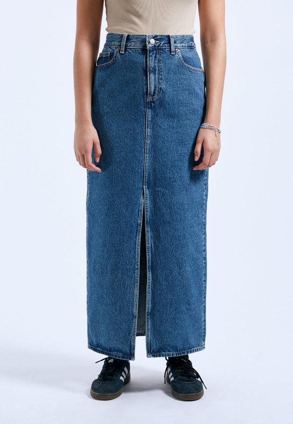 dr denim Myra Skirt - Stream Mid Retro