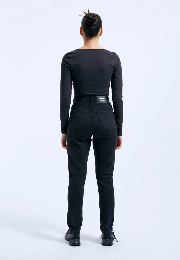 Dr Denim Nora - Washed Black Stretch