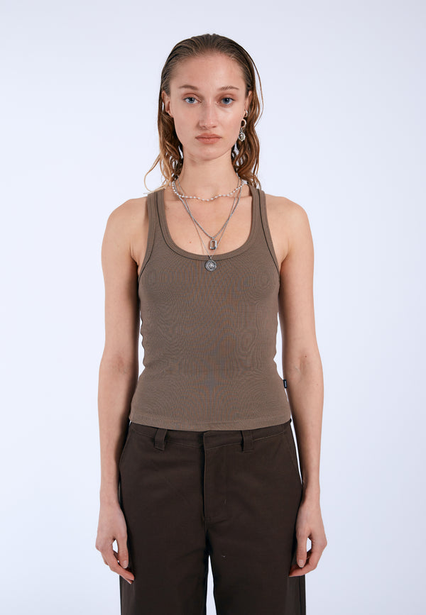 Dr Denim Nyla Top - Light Grey Melange