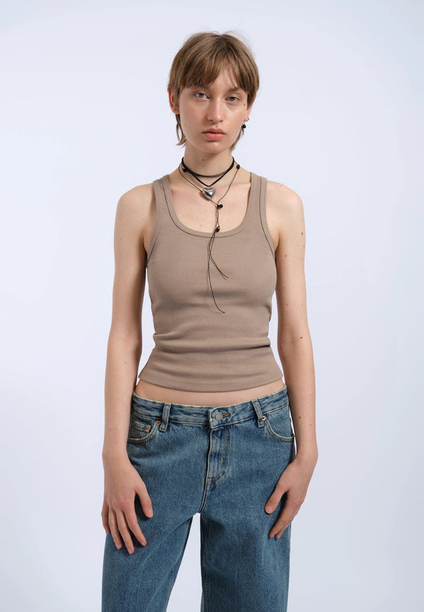 dr denim Nyla Top - Light Morel