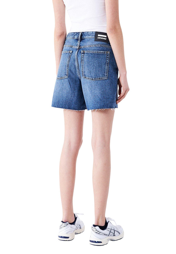 Dr Denim Rose Shorts - Canyon Mid Used Raw Hem
