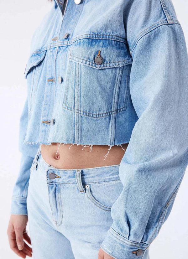 dr denim Sandi Jacket - Stream Light Worn