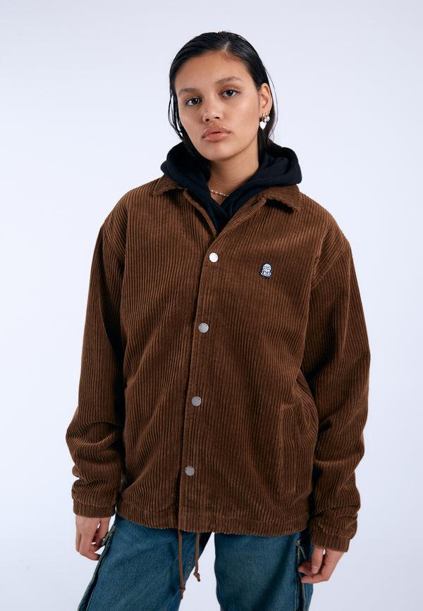 dr denim Split Jacket - Brown Cord