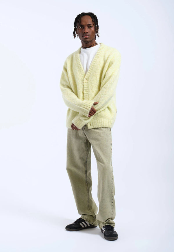 Dr Denim Tom Cardigan - Brushed Light Yellow
