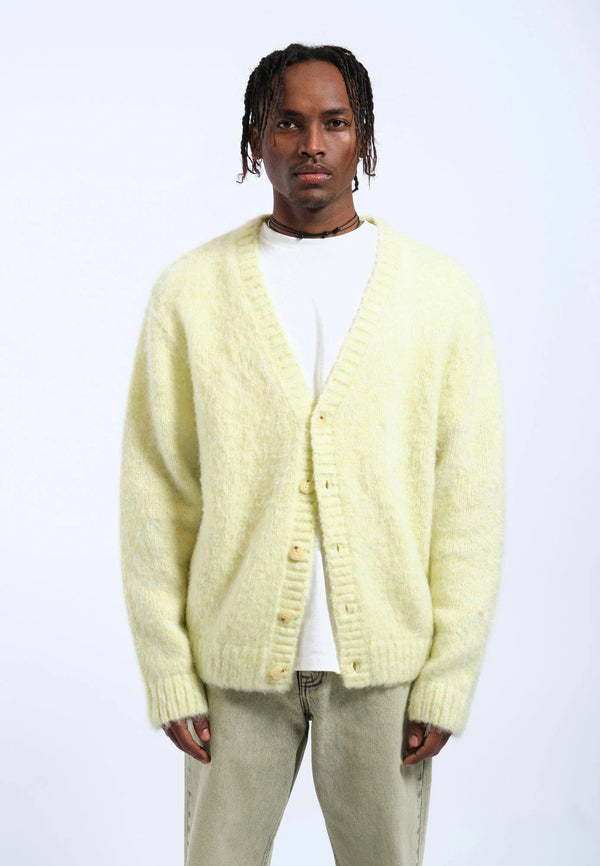 dr denim Tom Cardigan - Brushed Light Yellow