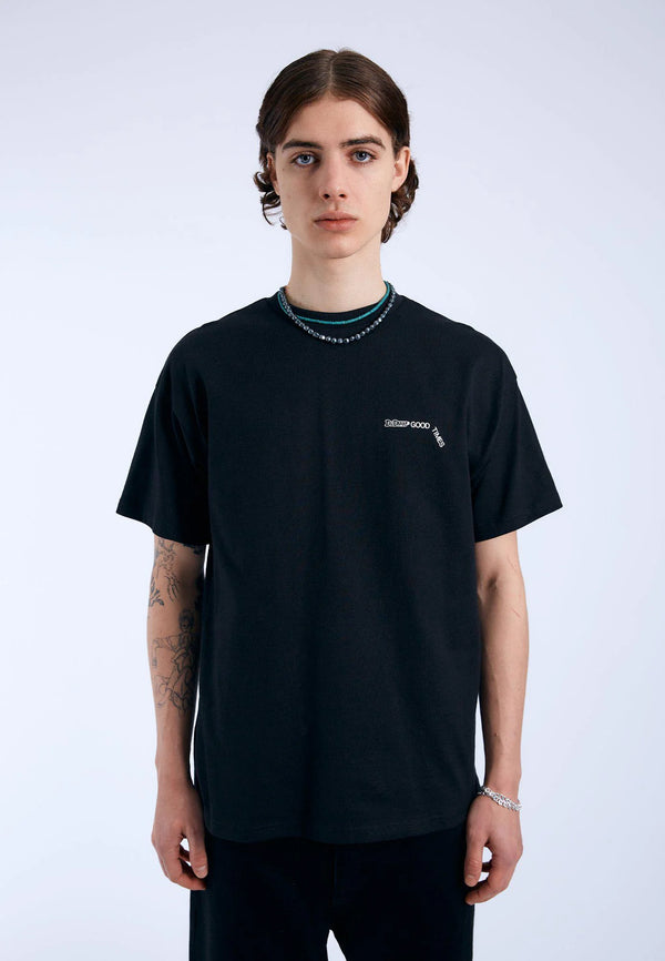 Dr Denim Trooper Tee - Black DD Peace